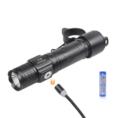 Brinyte PT28 1600 Lumens Black Small Tactical Flashlight EDC Light with Holster & Tactical Ring