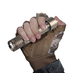 Brinyte PT28 1600 Lumens Tan Small Tactical Flashlight EDC Light with Holster & Tactical Ring