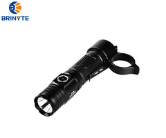 Brinyte PT28 1600 Lumens Black Small Tactical Flashlight EDC Light with Holster & Tactical Ring