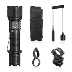 Brinyte PT16 2000 Lumens Full Kit with Remote Switch & Holster & Tactical Ring & Mount