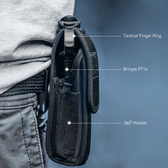 Brinyte PT16-R 2000 Lumens Tactical Light kit with Holster and Tactical Ring
