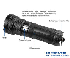 Brinyte SR8 2100Lumens Super Long Range Search Light with Magnetic Charging Cable