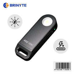 Brinyte A02 Rechargeable Mini Aluminum Keychain Light, with Strobe Mode