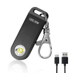 Brinyte A02 Rechargeable Mini Aluminum Keychain Light, with Strobe Mode