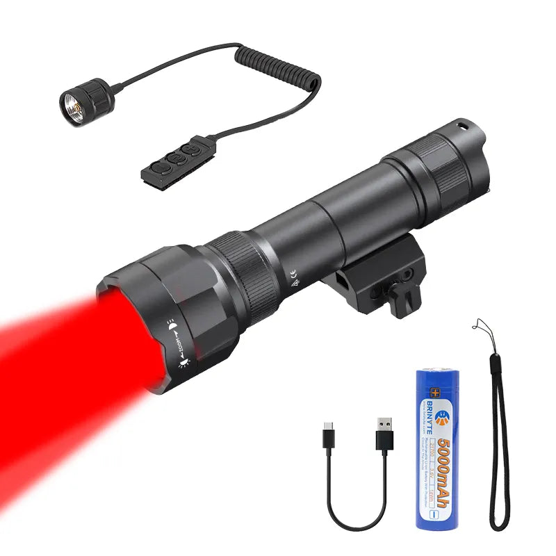 Rifle Mounted Hunting Flashlight T40 1650 Lumens USB-C – Brinyte