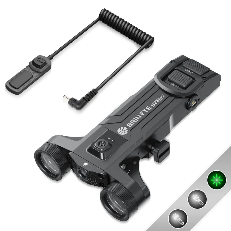 XP22 MK3 Dual-Head Tactical Flashlight with Remote Pressure Switch